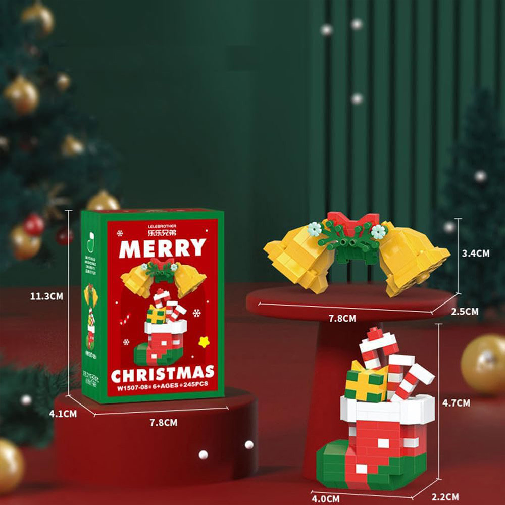 Children's Toys Santa Claus Christmas Tree Model Pellet Assembly Building Blocks Toys Gifts