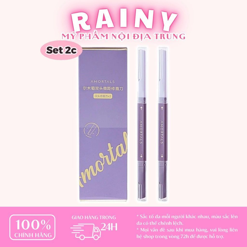 [AMORTALS] Set 2 dao cạo lông mày 2 đầu Amortals