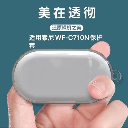 Thích hợp cho Vỏ bảo vệ tai nghe Bluetooth SONY / SONY WF-C710N Vỏ mềm TPU trong suốt Vỏ bảo vệ SONY