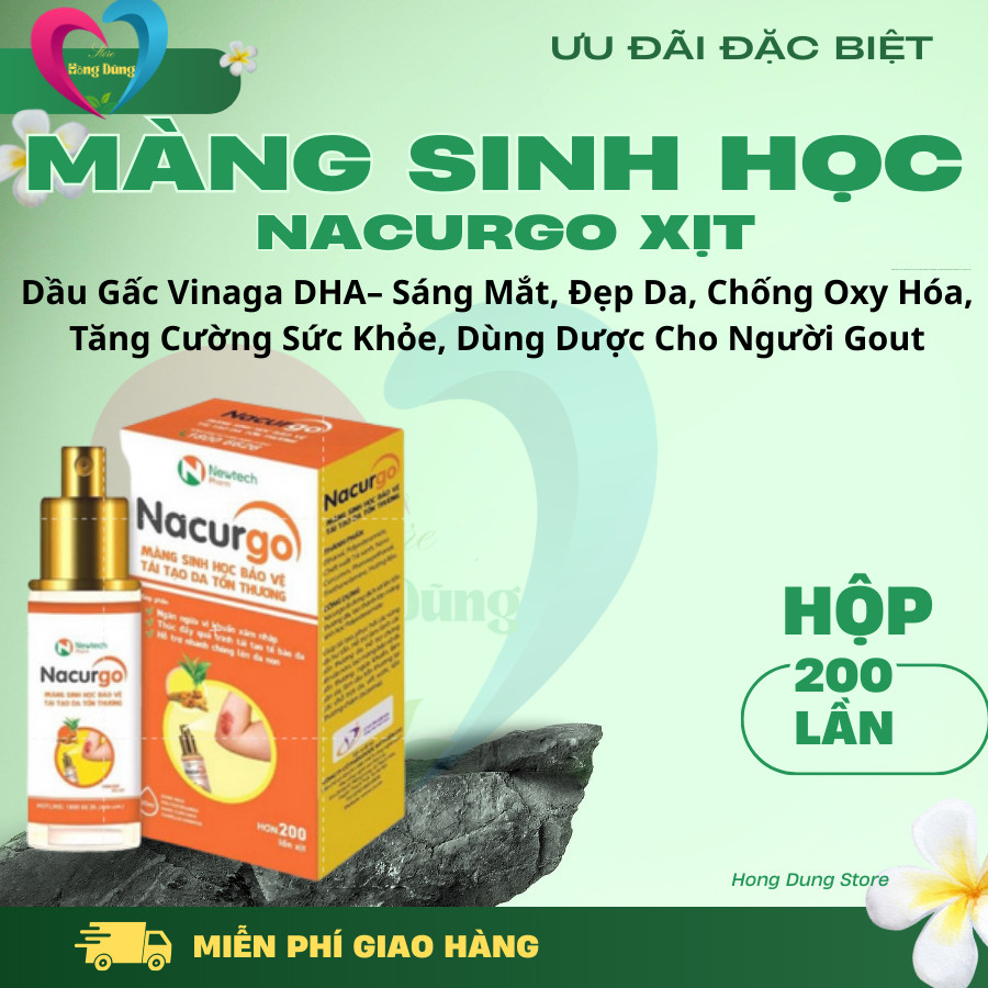 Xịt Vết Thương Nacurgo 12ml/30ml – Làm Lành Nhanh, Phục Hồi Vết Thương Hở, Vết Xước