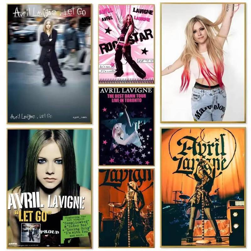 Ca Sĩ A-Avril L-Lavigne Poster Poster Không Khung Tranh Canvas Nhà Phòng Khách Phòng Ngủ Lối Vào Tha