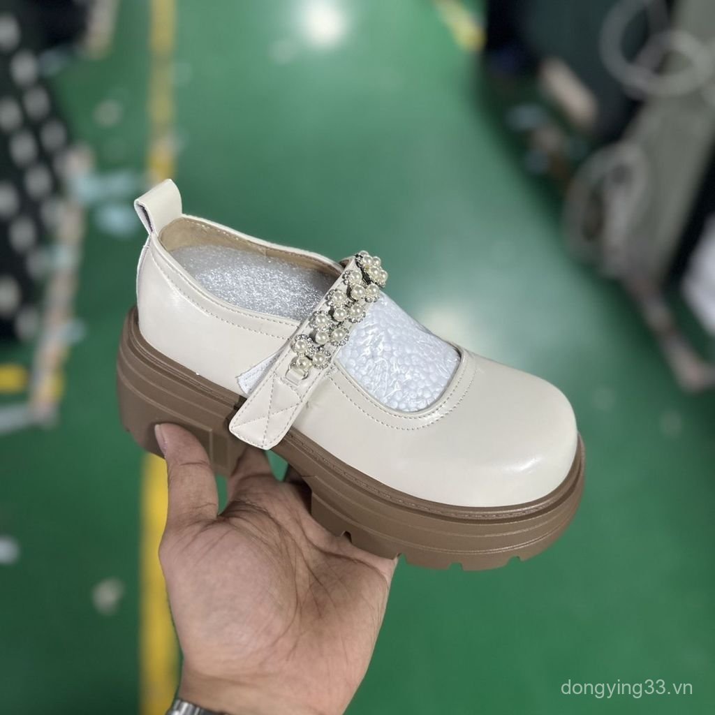 Đế Dày Mary Jane Mũi Tròn Bơm Nữ Phong Cách Mới Mặc Ngoài Thoải Mái Tăng Chiều Cao Giày Làm Việc Nhỏ