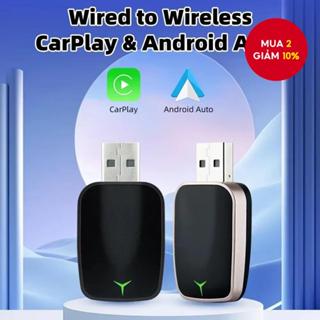  Bộ chuyển đổi CarPlay Android có dây và không dây 2 trong 1 - Hộp thông minh cắm và chơi kết nối WiFi 5GHz nhanh chóng. 