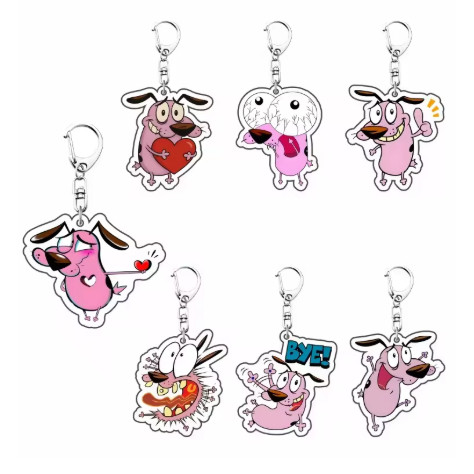 Móc khóa Cartoon Courage the Cowardly Dog – dễ thương - kamay