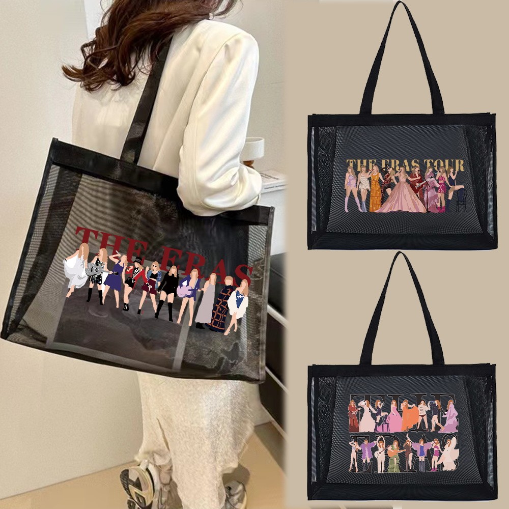Tote Bags Women Wallets Travel Storage Bags Handbag Organizer Grid Package Eras Printing Series