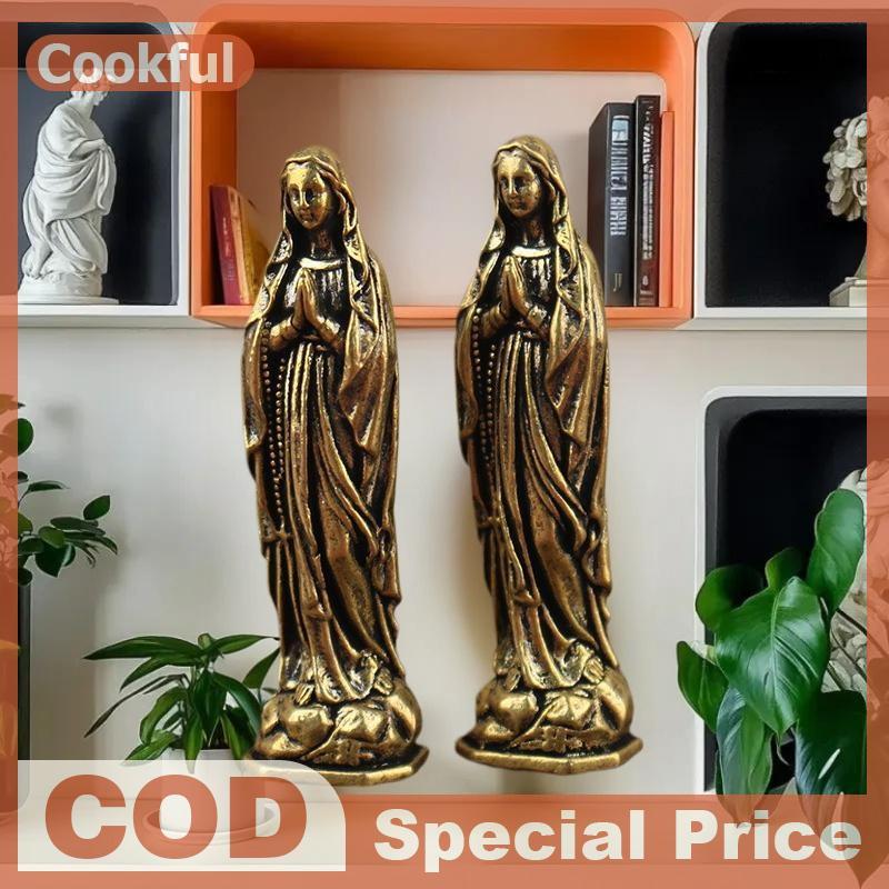 Đồng Không Maria Tượng Mặt Dây Chuyền Đồng Thau Maria Tượng Đồng Nguyên Chất Vintage Đức Trinh Nữ Ma