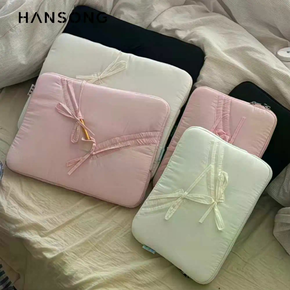11-15 Inch Puffy Laptop Tay Bao Túi Cho Laptop Dành Cho MacBook Air iPad Pro Máy Tính Bảng Túi Túi T