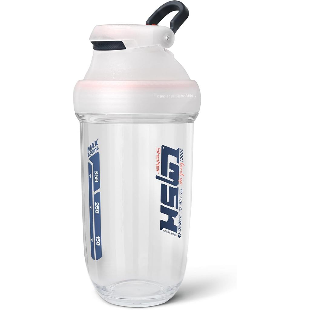 Bình lắc protein 20oz, Chất liệu nhựa Tritan, BPA Free / BPS, Thích hợp cho ly uống Whey Protein đượ