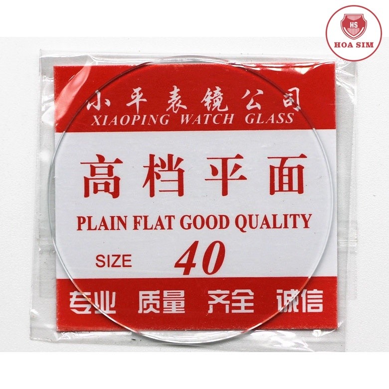 Kính đồng hồ khoáng PHẲNG dày 1mm các size từ 16 đến 40.5mm