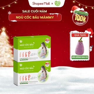  Ngũ Cốc Bầu Mămmy hộp 20 gói với 10 loại hạt quý giàu chất dinh dưỡng dành cho mẹ bữa ăn tiện lợi hộp 400g 