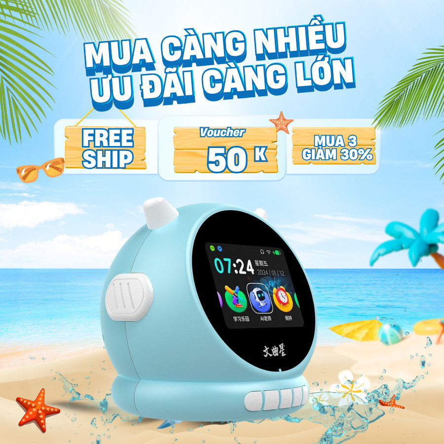 Wenquxing AI Máy học thông minh mới N1pro Đồng hồ báo thức màn hình cảm ứng, máy học giáo dục sớm, q