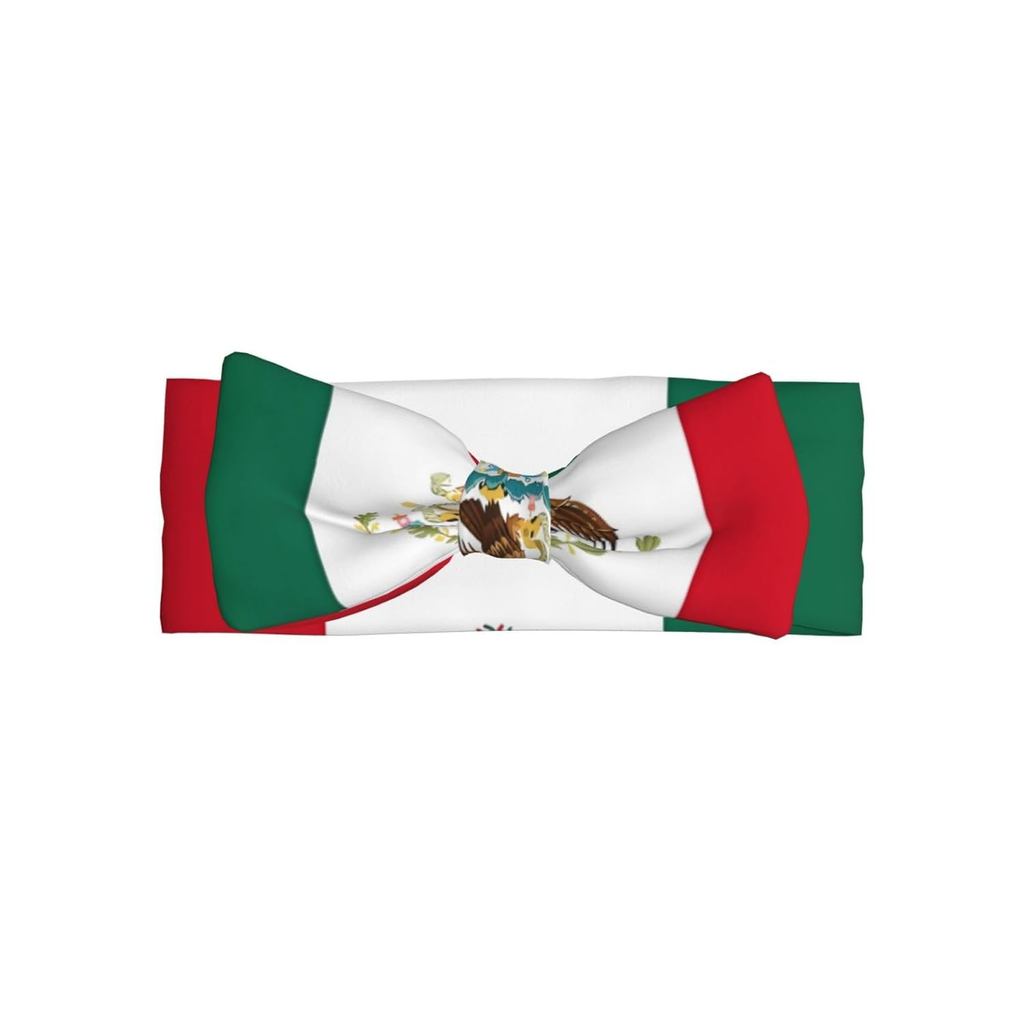 Băng đô nơ trẻ em Flag of Mexico, Băng đô trẻ em 2,4 * 6,7 Inch, Thích hợp cho trẻ sơ sinh 0-6 tháng