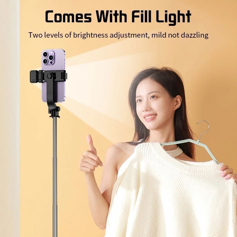 Gậy chụp ảnh tự sướng Selfie 3 chân,cầm tay,1M7 điều khiển từ xa có đèn Tripod chụp ảnh livestream | BigBuy360 - bigbuy360.vn