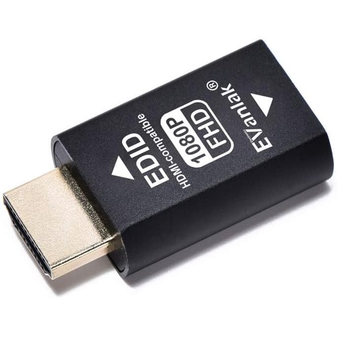 EVanlak Hdmi Edid Emulator Passthrough 3rd Generrtion Bộ chuyển đổi giả lập loại bỏ bằng nhôm cao cấ