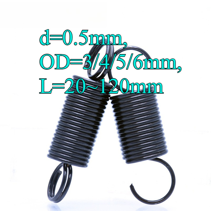 Lò xo căng / lò xo d = 0,5mm, OD3 / 4 / 5 / 6mm, L = 20 ~ 120mm lò xo căng có móc, áp dụng cho cửa n