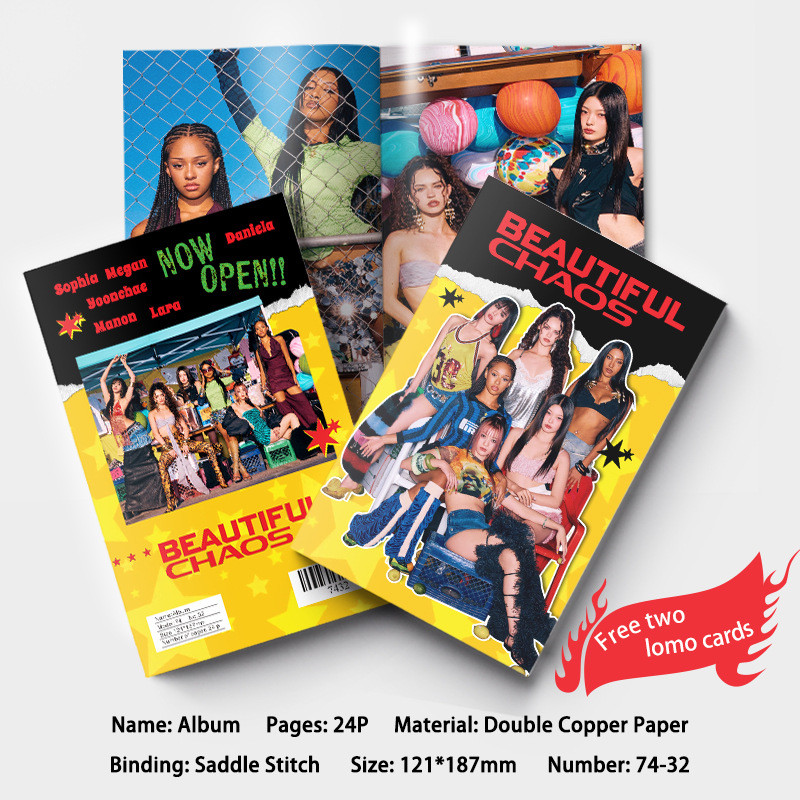 KATSEYE BEAUFUL CHAOS Album ảnh Mini Sách ảnh nhỏ 24 trang