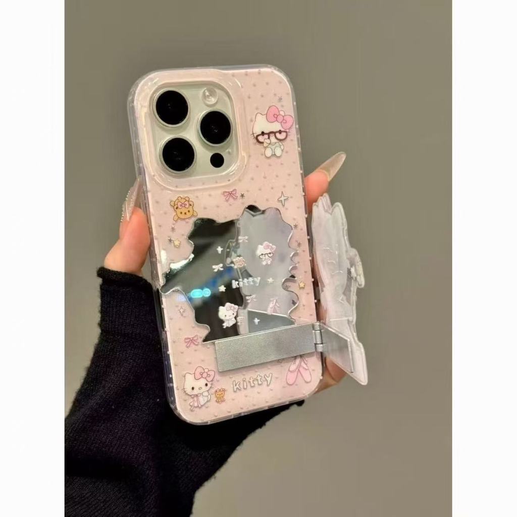 Phim hoạt hình Magic KT Cat Flip Holder Thích hợp cho iPhone17Promax Ốp điện thoại vivo Huawei oppo 