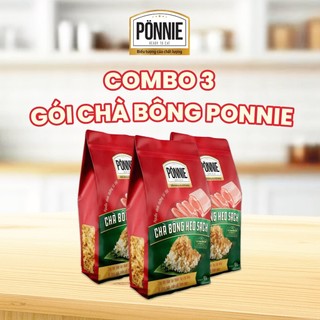 [GIAO HÀNG TOÀN QUỐC] Combo 3 Chà bông Ponnie Heo sạch gói x 100gr