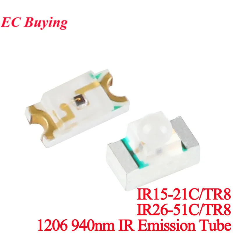 EC buying 20 Cái / 10 Cái SMD 1206 IR Bộ phát hồng ngoại IR15-21C / TR8 IR26-51C / L110 / TR8 LED 94
