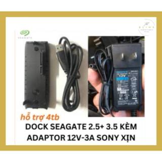 Dock Hdd SEAGATE Dùng Đọc Dữ Liệu Ổ Cứng 2.5 inch - 3.5 inch- Chuẩn USB 3.0. Tặng Kèm Adaptor 12v 2A Xịn và Cáp Usb 3.0