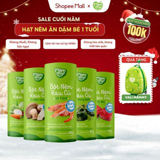  Bột nêm ăn dặm cho bé Mămmy gia vị bột nêm ăn dặm rau củ không muối an toàn cho bé từ 1 tuổi hũ 85g 