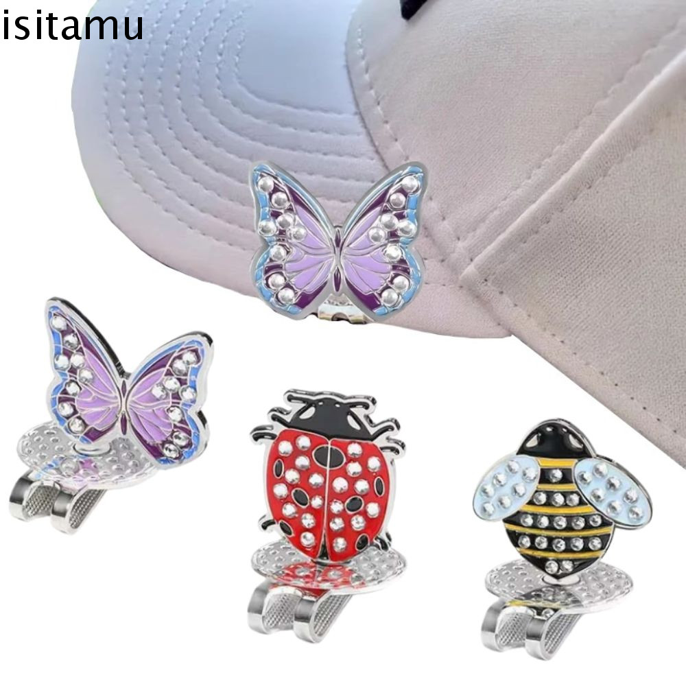ISITAFT Golf Cap Clip, Từ Hình Bướm Golf Bóng Mark, Thể Thao Cap Vị Trí Bóng Kim Loại Bền Trang Trí 