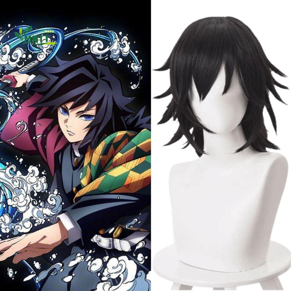 MNTT Tomioka Giyuu Cosplay Tóc Giả Anime Phụ Kiện Tóc Unisex