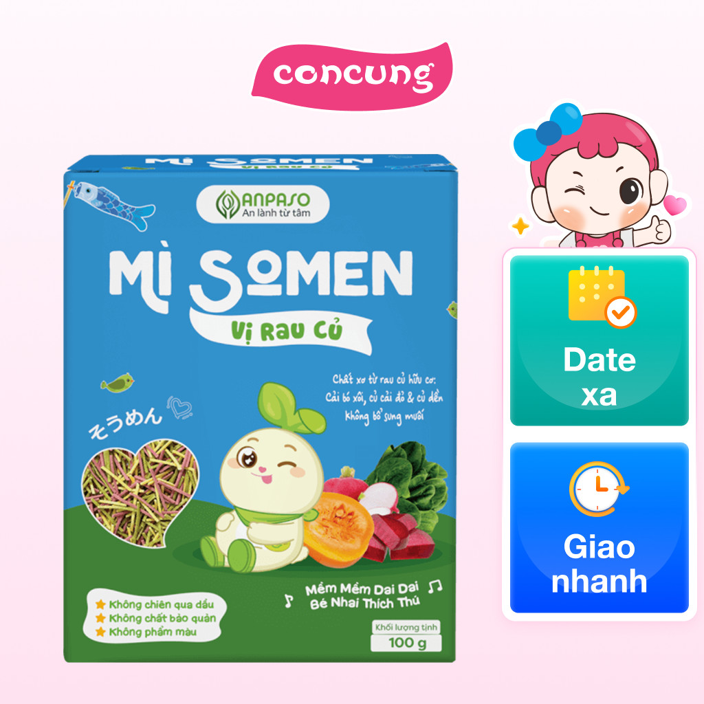 Mì Somen ăn dặm vị rau củ Anpaso 100g
