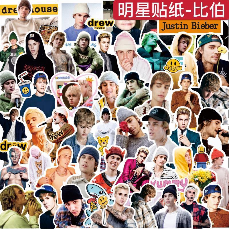 Sổ tay Nhãn dán Justin Bieber Justin Bieber Cùng phong cách Mặt cười DrewHouse Mặc đường phố Nhãn dá