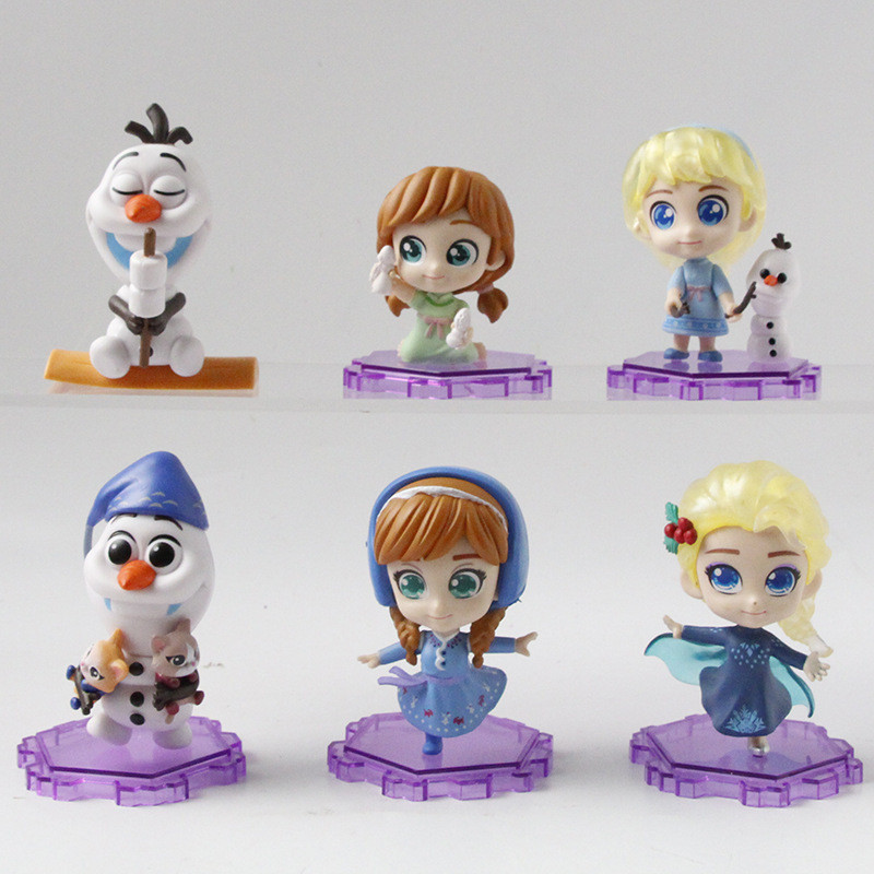 Anime Hình Mới Frozen Anime Công Chúa Elsa Anna Frozen q Phiên Bản Hình Búp Bê Trang Trí Dễ Thương