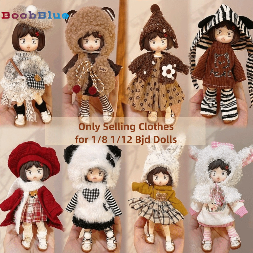 Bộ trang phục búp bê BOOBBLUE, có mũ áo len 1 / 8 1 / 12 Quần áo búp bê BJD, Thời trang Quần áo thay