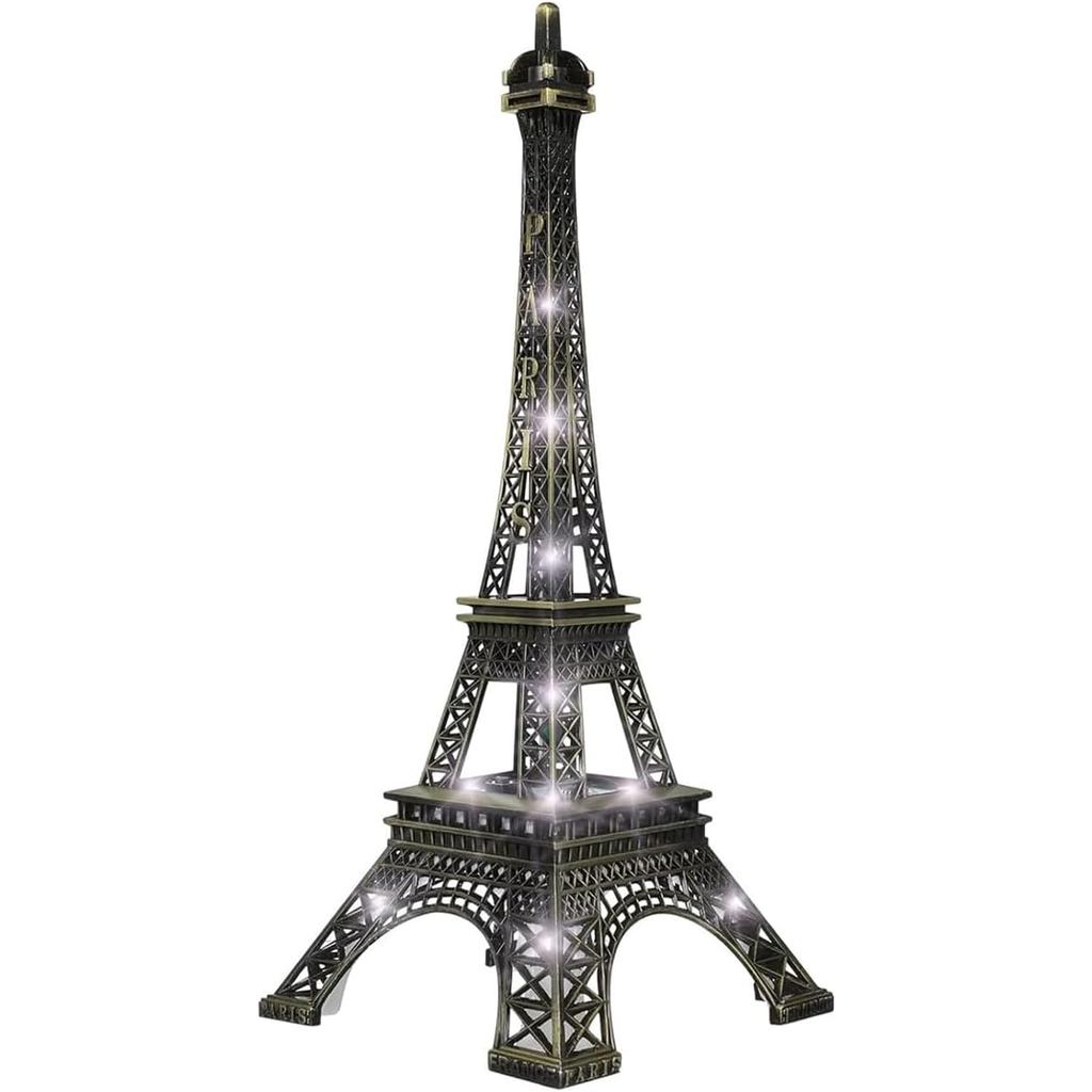 Tượng tháp Eiffel DOITOOL, Trang trí tháp Eiffel để bàn cao 9,7 ", Đèn tháp Eiffel thắp sáng, Đèn ng