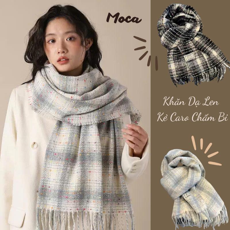 Khăn quàng cổ kẻ Caro MOCA ,Khăn len choàng cổ nam nữ giữ ấm mùa đông, phong cách hàn quốc
