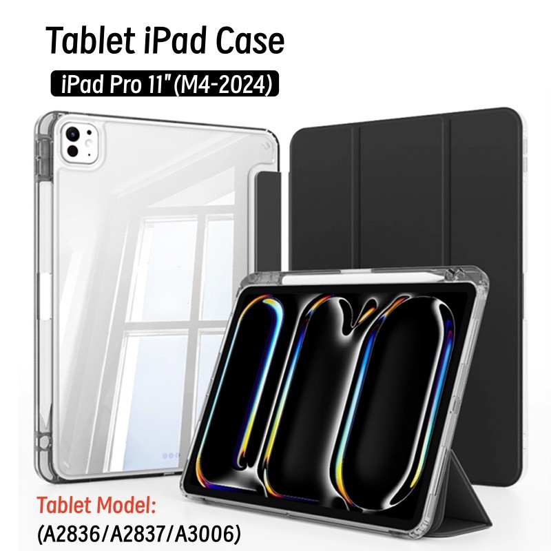 Ốp Lưng Cho iPad Pro 11 inch M4 2024 Có Khe Cắm Bút Bảo Vệ Từ Tính Cho iPad Pro 11 "M4 / M5 Ốp Lưng 