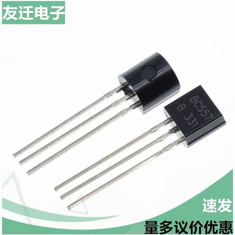 Thương hiệu mới Triode BC557B BC557 Transistor TO-92 Sản xuất nội địa