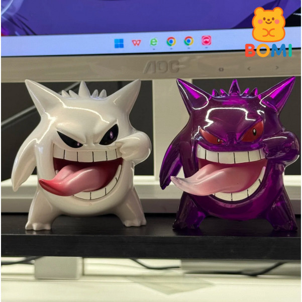 Hàng sẵn có Pokémon Trong suốt Dưa Lưỡi Ra Gengar Mô hình Pokemon Pokemon Anime Đồ trang trí Hình