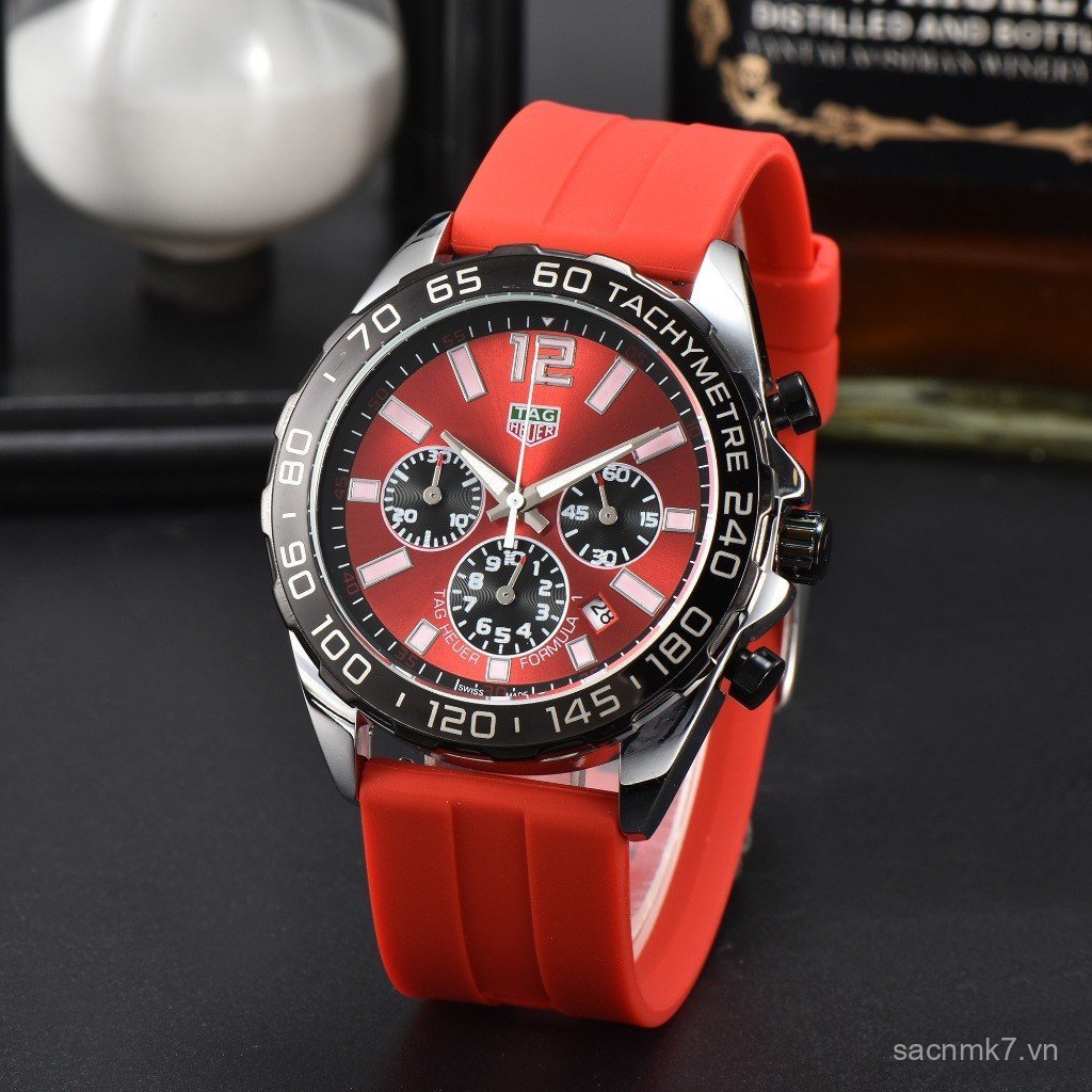 2022 StainlessRed FashionRetro Steel Case Đồng hồ nam Mới
