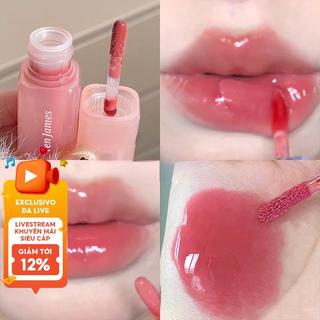  Big Ice Bucket Mirror Lip Glaze Dưỡng Ẩm Lâu Dài Toot Son Bóng Trắng Luộc Nước Tiết Lộ Mềm Môi Glaze St 