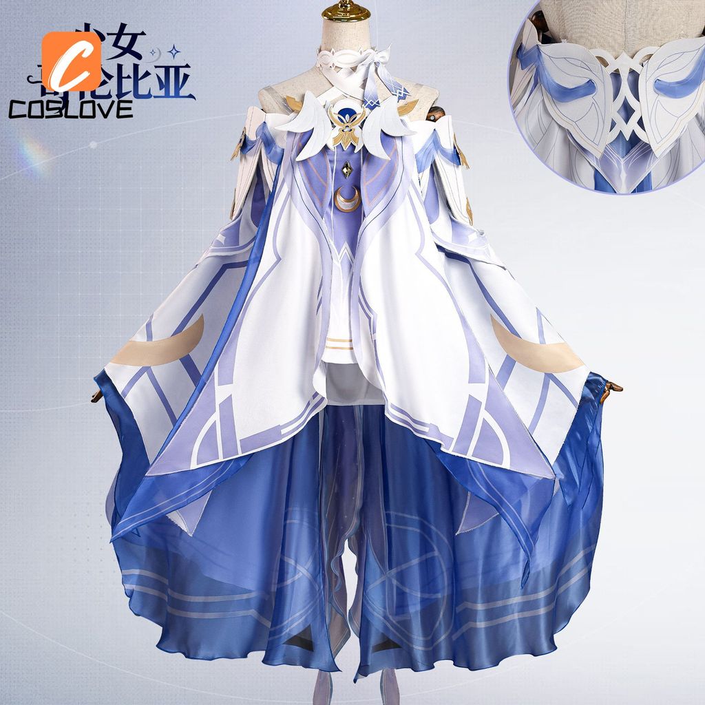 Anime Cosplay Trang Phục Nhân Vật Columbina Từ Trò Chơi Genshin Impact, Đầm Váy Dài Cho Người Phụ Nữ