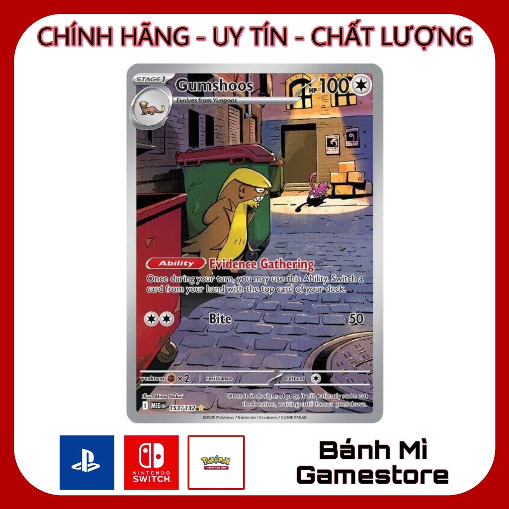 Pokemon TCG: Gumshoo Illustration Rare 153/132 Mega Evolution English