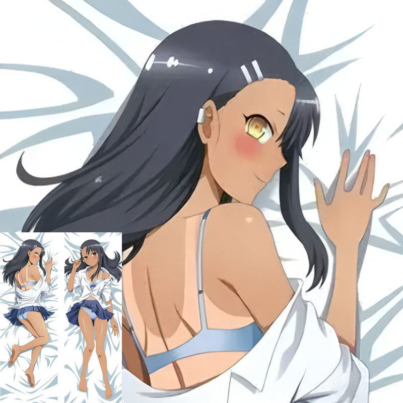 Anime Ijiranaide Nagatoro-San Dakimakura Ốp Lưng Hing Thân Gối Nagatoro Hayase In Hình Otaku Vỏ Gối