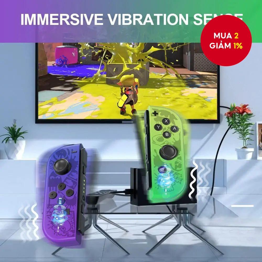  Bộ 1 đôi tay cầm không dây JoyCon mới cho Nintendo Switch màu trắng L&R 
