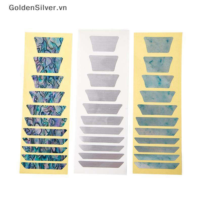 GoldenSilver Electric Acoustic Guitar Inlay Sticker Fretboard Marker Guitar Sticker Quy mô VN