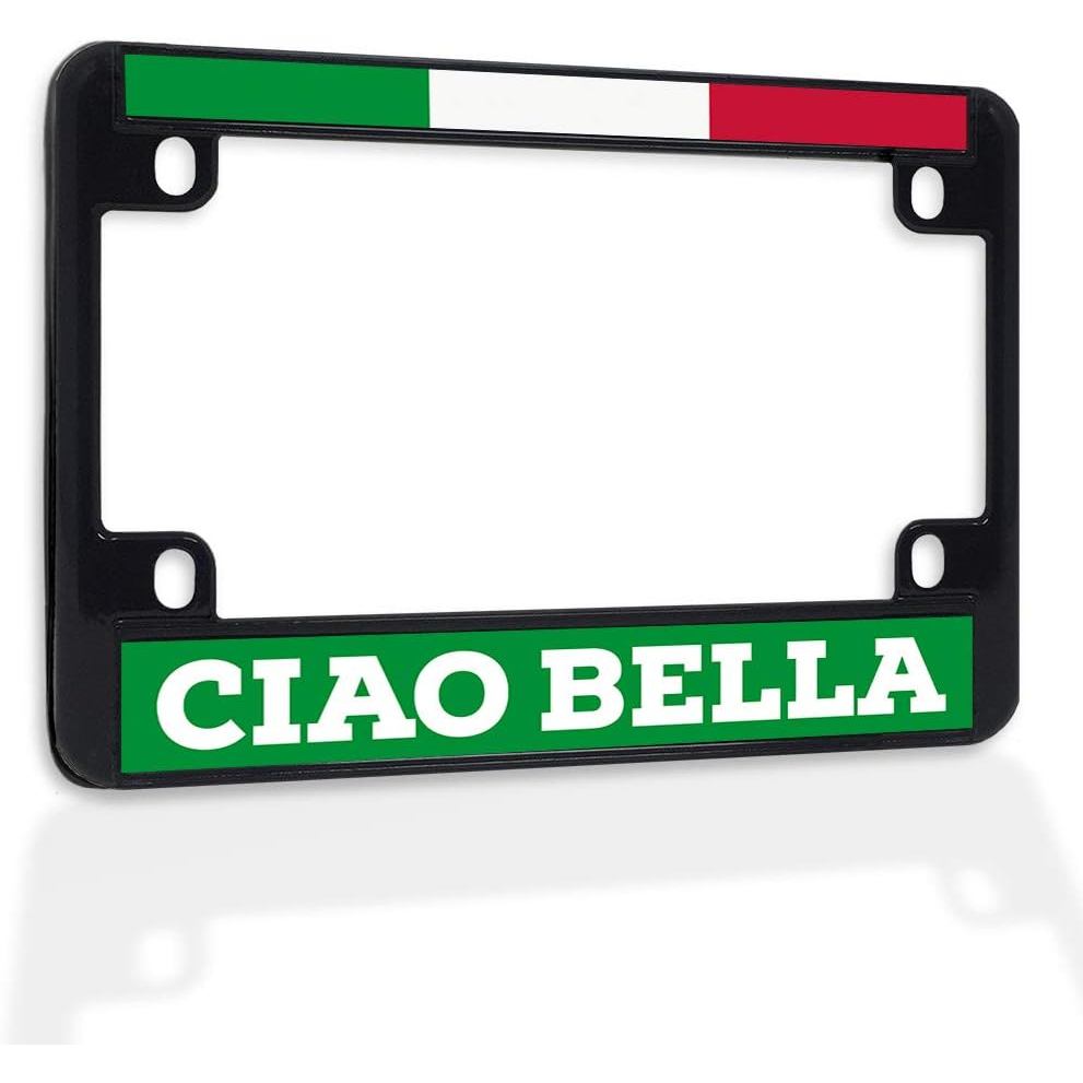 Fastasticdeals Kim Loại Lắp Xe Đạp Biển Khung Ciao Bella Với Cờ Ý E Phụ Kiện Xe Máy Chống Thời Tiết 