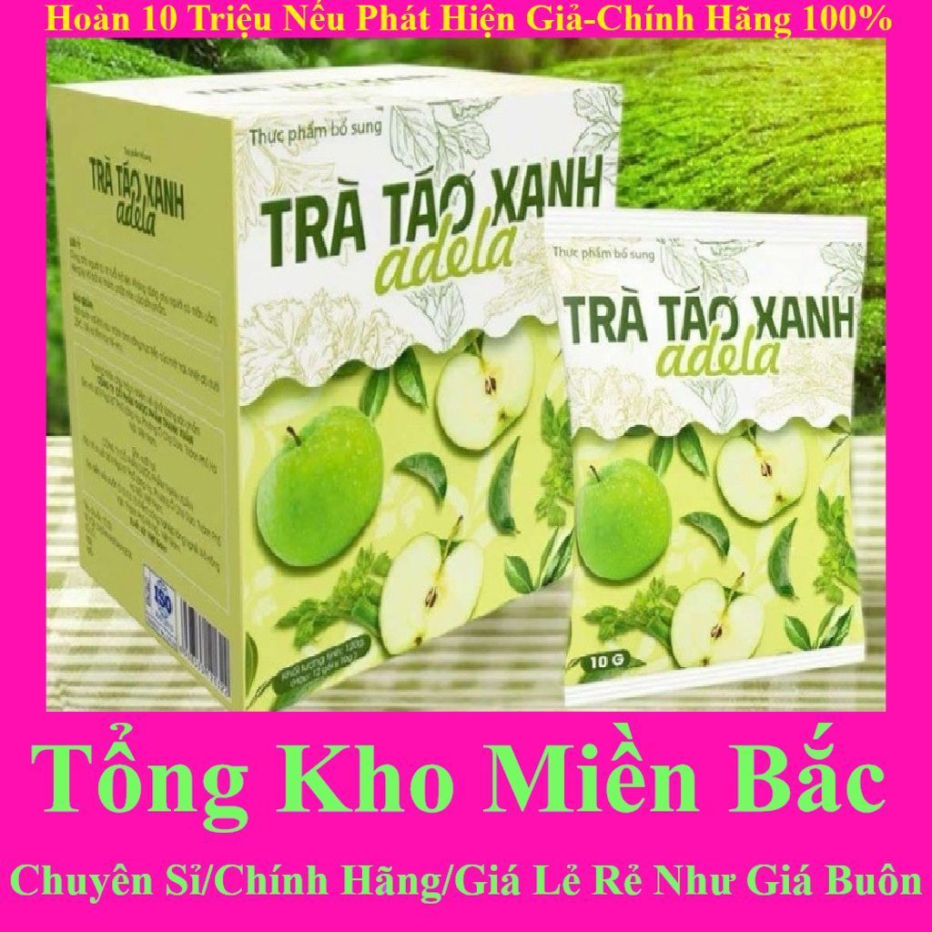 Trà táo xanh adela hộp 12 gói - mẫu mới (kelly detox)