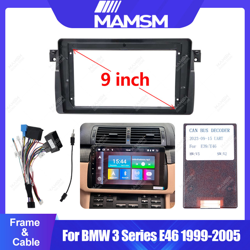 Dành Cho Xe BMW 3 Series E46 1999-2005 Đài Phát Thanh Ô Tô Nhựa Fascias Bảng Điều Khiển Khung Bảng Đ