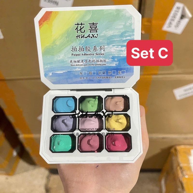 Set 9 màu gel dặm ombre, chất gel dặm ombre siêu mịn, siêu mướt làm nails //