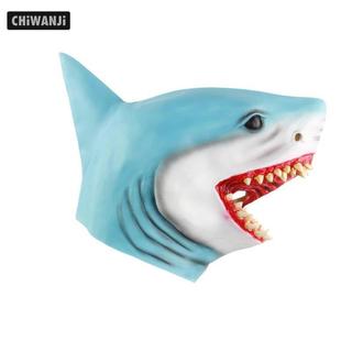 Mặt nạ cá mập cao su Chủ đề vui nhộn Đảng Prop Cosplay Mũ đầu cá che mặt