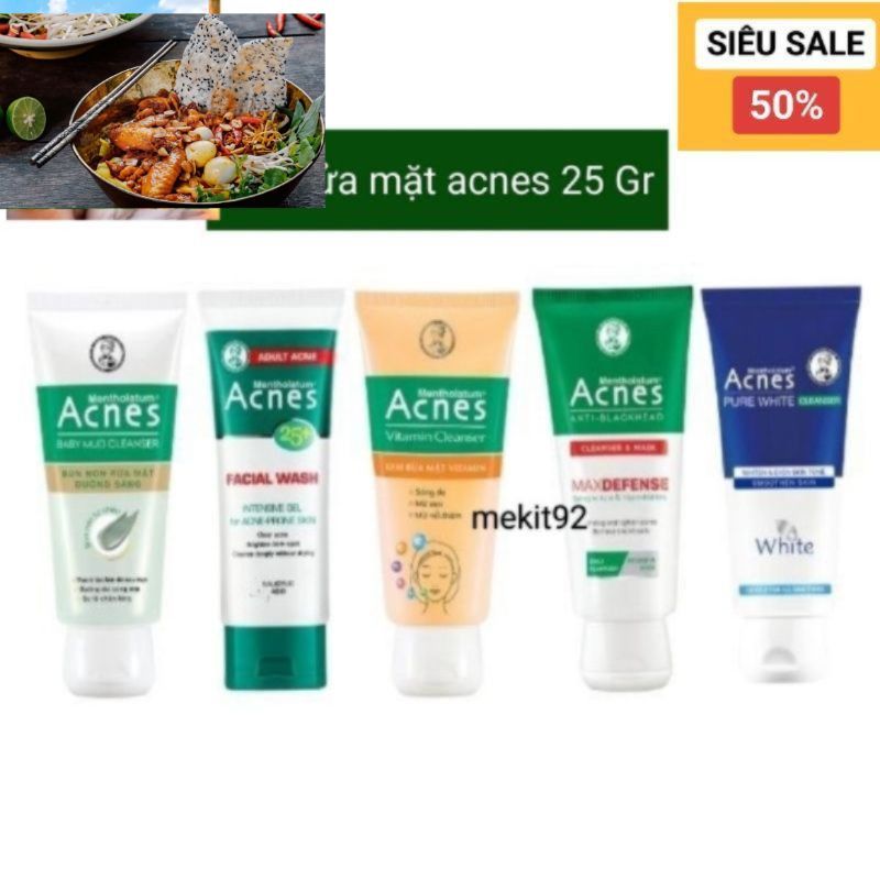 [COMBO 5 TUÝP] Sữa rửa mặt acnes ngăn ngừa mụn/ acnes vitamin sáng thâm mờ sẹo / acnes dưỡng trắng d