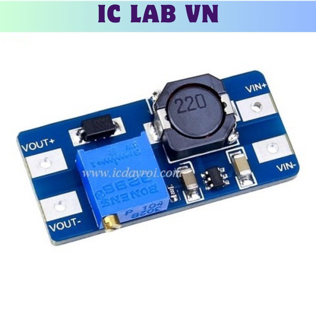 [2 Cái]- Mạch Tăng Áp Boost DC-DC MT3608 2A Ic Lab VN